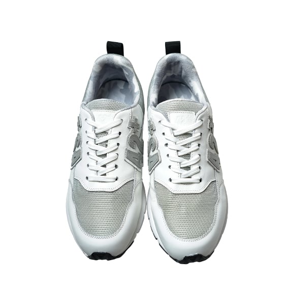 素材別注 VIBRAM ソール｜White leather logo sneaker｜Z601