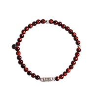 FA000621｜6mmストーン+シルバー925 / Red Tiger Eye