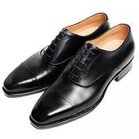 フランス アノネイ社製ボックスカーフ｜Reverso cap toe oxford black｜CH6311FH-01