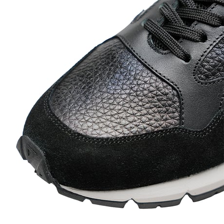 素材別注 VIBRAM ソール｜Black leather sneaker｜Z5004-01