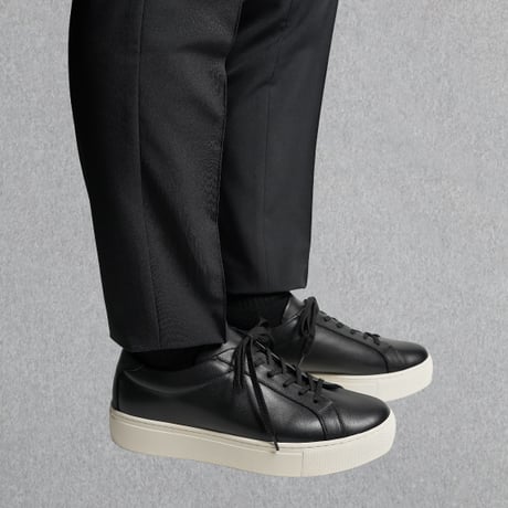 爽やかホワイトフラットソールスニーカー｜Lace up sneaker black｜CS5701-01