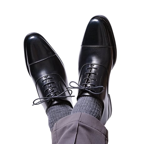 素材別注 VIBRAM ソール｜Cap toe oxford black｜CS2311-01