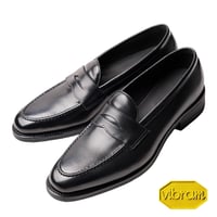 素材別注 VIBRAM ソール｜Penny loafer black｜CS2004-01