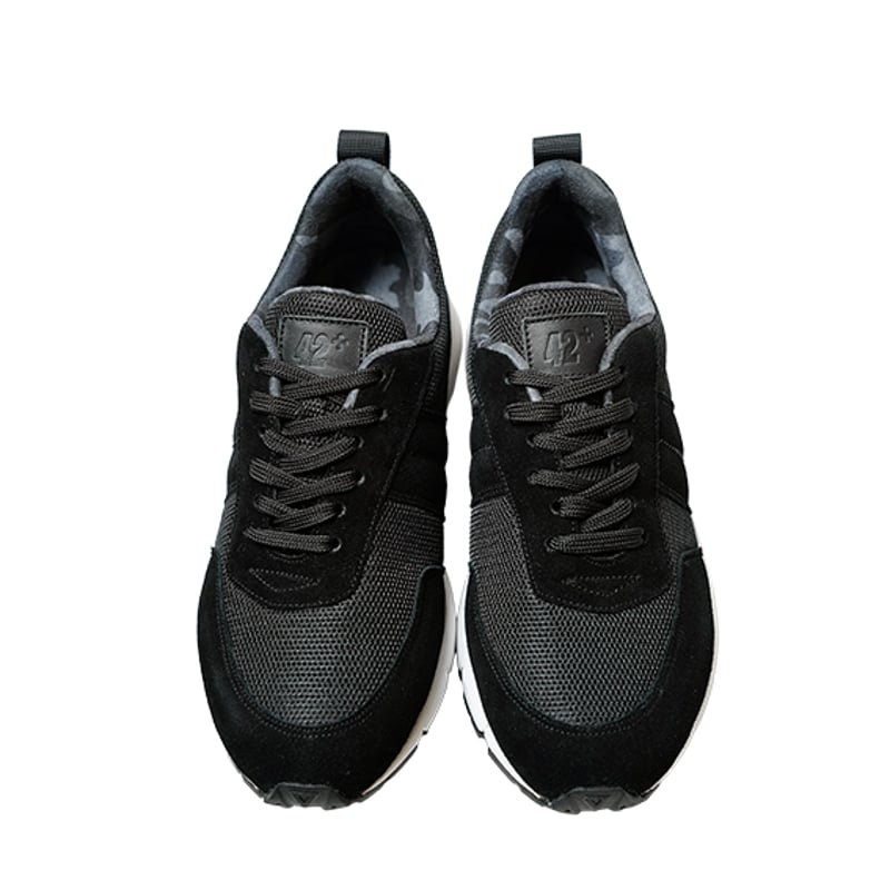 素材別注 VIBRAM ソール｜Black suede sneaker｜Z6001-01 |
