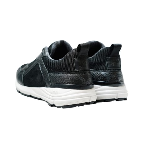 素材別注 VIBRAM ソール｜Black camouflage leather sneaker｜Z5003-CB01