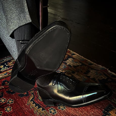 フランス アノネイ社製ボックスカーフ｜Adelaide cap toe oxford｜CH7304FH-01