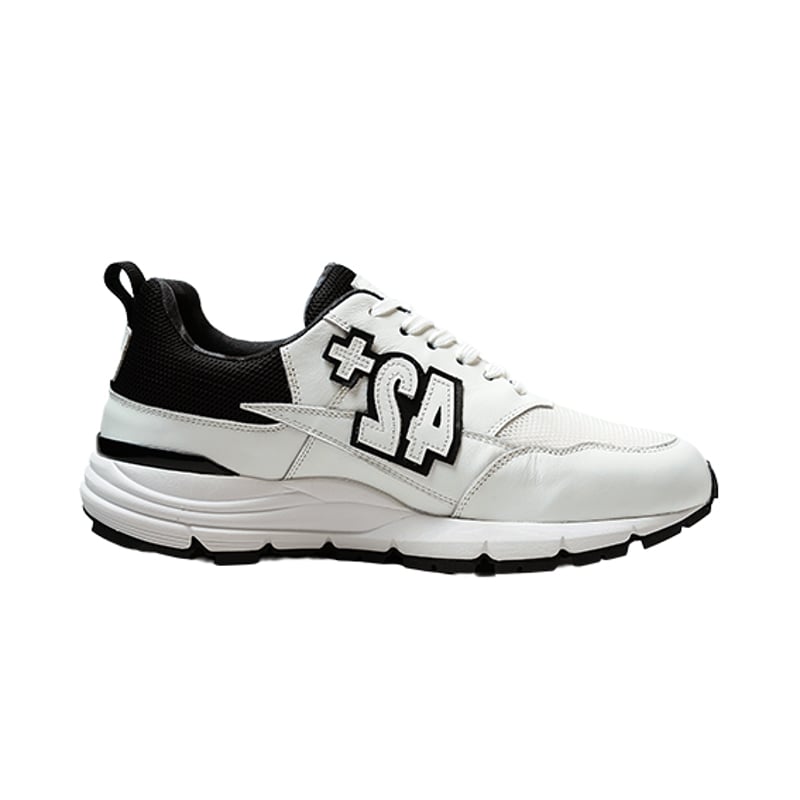 素材別注 VIBRAM ソール｜White leather logo sneaker｜Z601