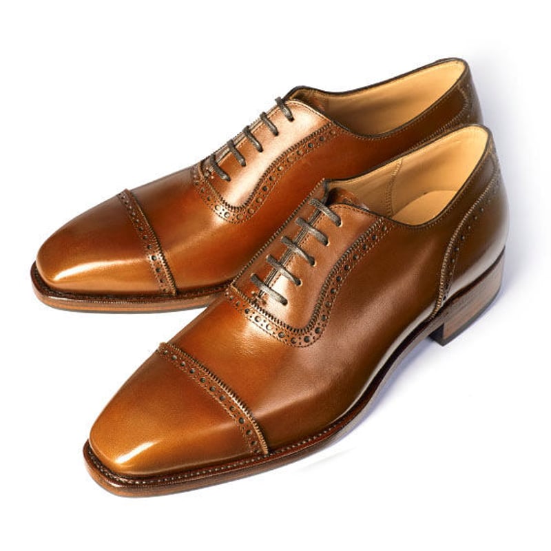 フランス アノネイ社製ボックスカーフ｜Adelaide cap toe oxford｜CH73