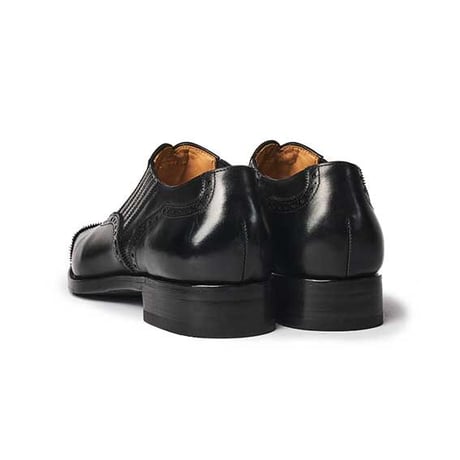フランス アノネイ社製ボックスカーフ｜Diamond cap toe lazy man black｜CH1303FH-01