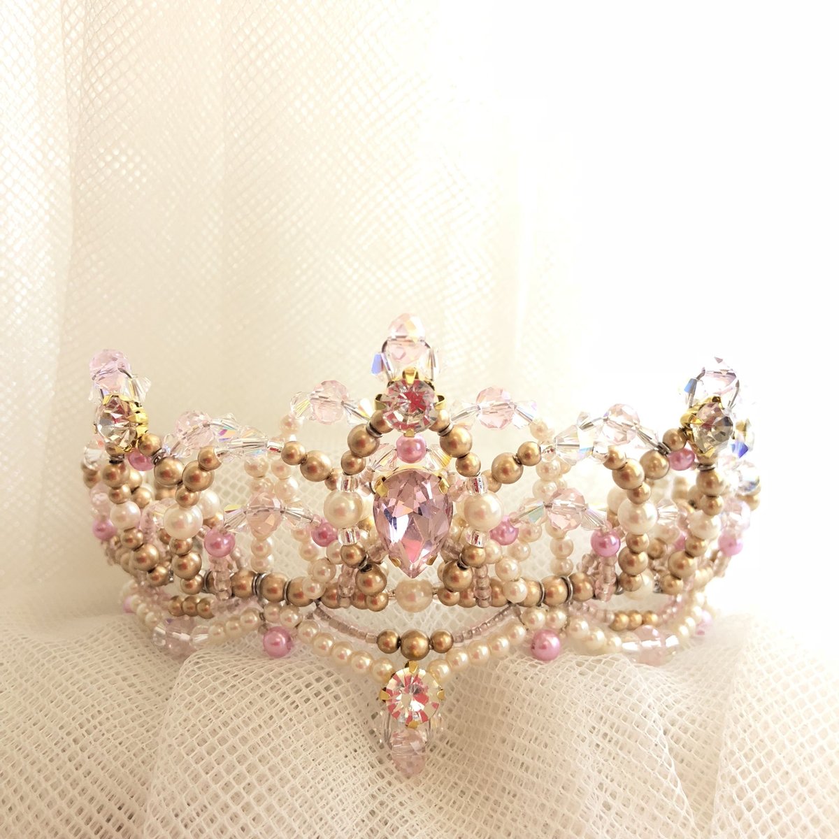 ミニティアラ付き花冠＊バレエティアラ（No.189） ミニティアラ付き花冠＊バレエティアラ（No.189） 楽天市場