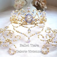 【バレエティアラ】プリンセスティアラサイドパーツ付き