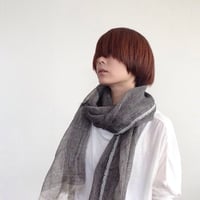 sarariリネンストールハーフ（ブラック）