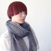 sarariリネンストールハーフ（インディゴ）