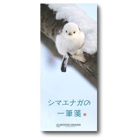 シマエナガ一筆箋　雪