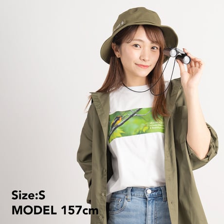 Tシャツ【キビタキ】Narcissus Flycatcher SNOW WHITE