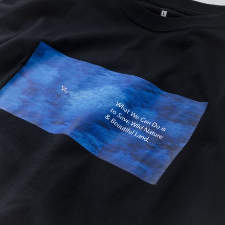 Tシャツ【ウミネコ】Black-tailed Gull NIGHT BLACK