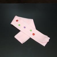刺繍入り腰紐　鈴　桃色