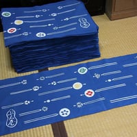簪柄（かんざしがら）藍色手ぬぐい