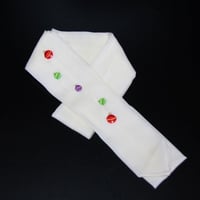 刺繍入り腰紐　鈴　白
