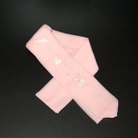 刺繍入り　腰紐　兎　桃色