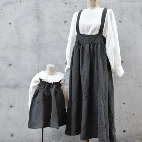 tita リネンロングエプロンワンピース  kids