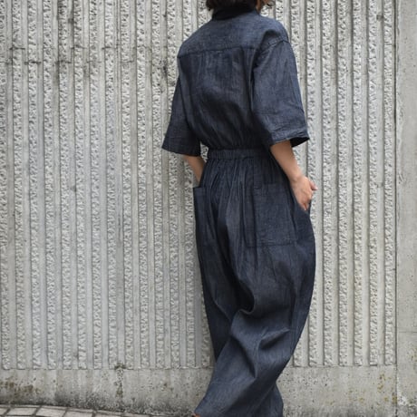 UNIVERSAL TISSU 5分袖オールインワン