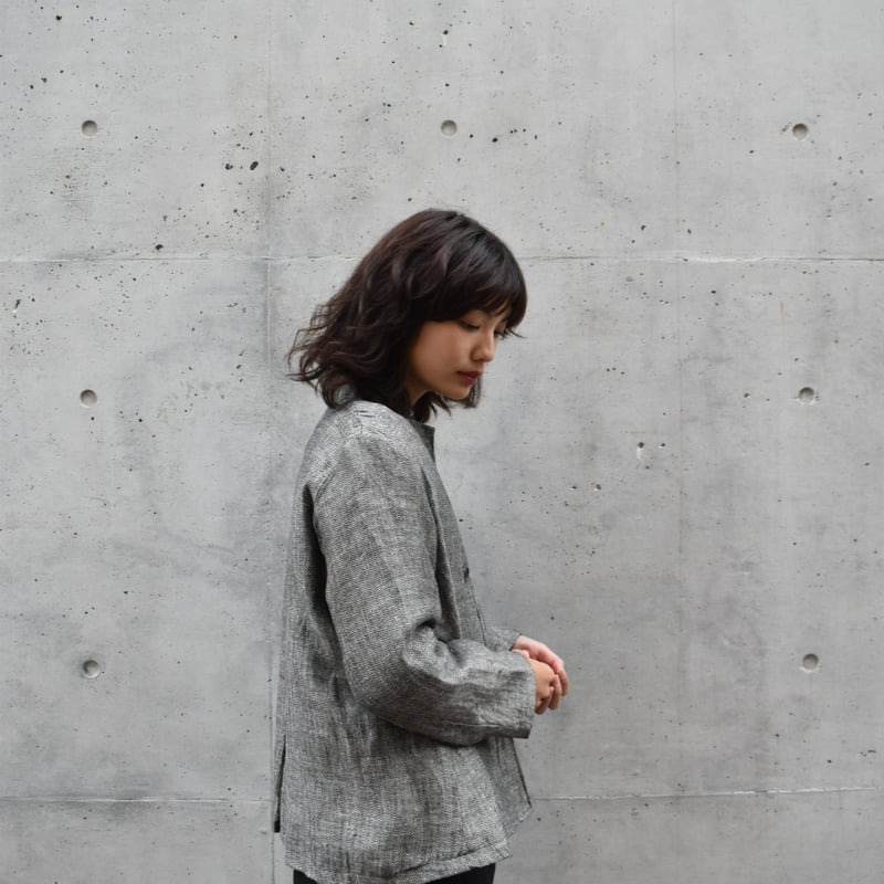 k*milet 　45R ジャケット　ヘリンボーン　リネン　赤 k*milet 45R ジャケット ヘリンボーン リネン 赤 k*milet 様専用 45R