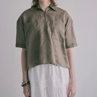 doux bleu シアーラミースキッパーブラウス
