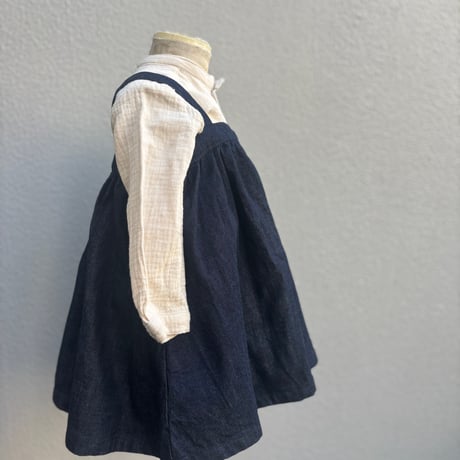 tita デニムロングエプロンワンピース  kids