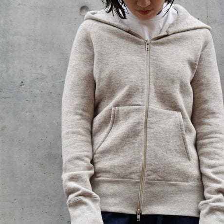 【予約販売】AIR ROOM PRODUCTS ヤクウールミックス吊り編み裏起毛パーカ
