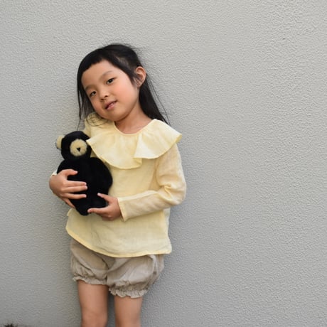 tita リネンラウンドフリルブラウス kids