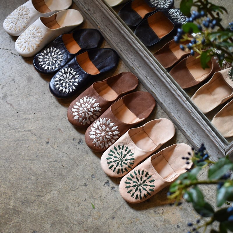 モロッコ バブーシュ 刺繍 レディース | pivoine