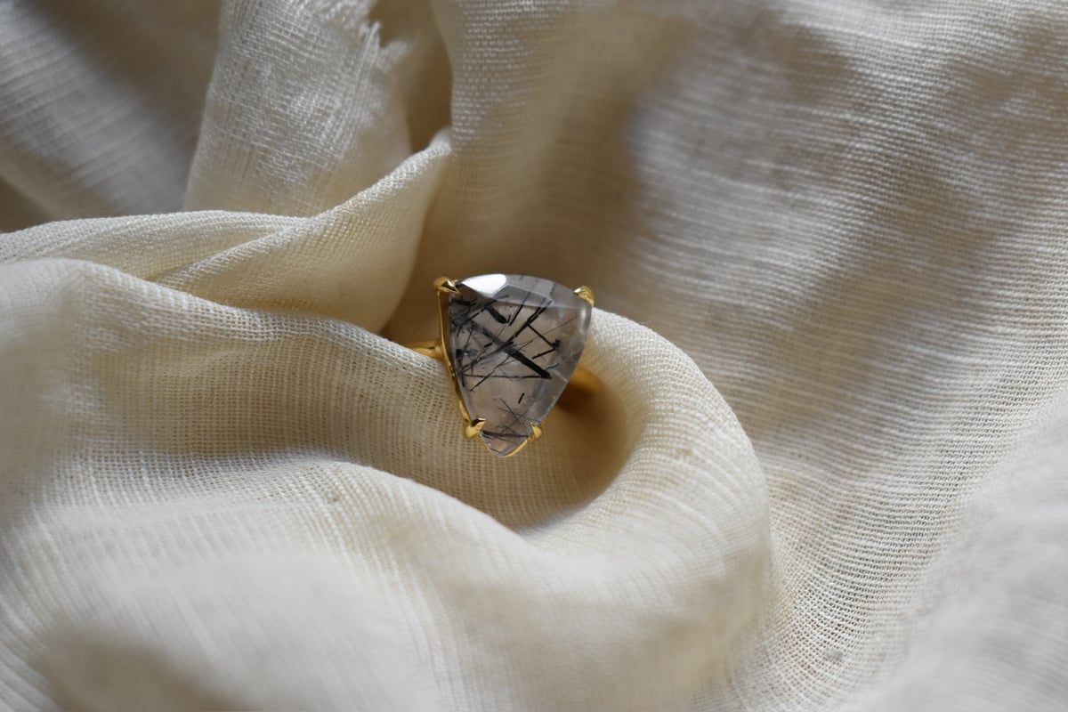 ブラックストーン クラシックリング ブラックストーンリング 指輪 ヴィンテージ オープン シルバー