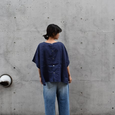 UNIVERSAL SEVEN フレンチリネン2wayワイドブラウス