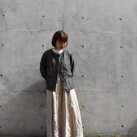 tita コットンリネンデニムブルゾン