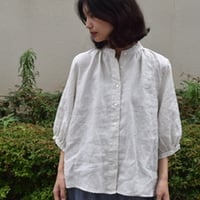 YARRA リネンギャザーブラウス