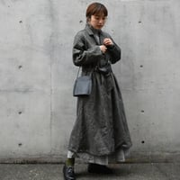 asabito リネンウールテーラーカラーコート