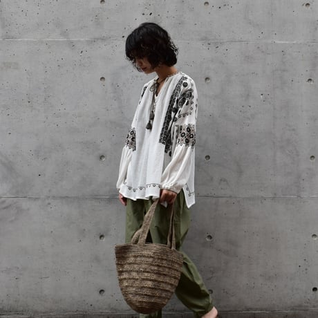 ラフィアかぎ編みトートバッグ