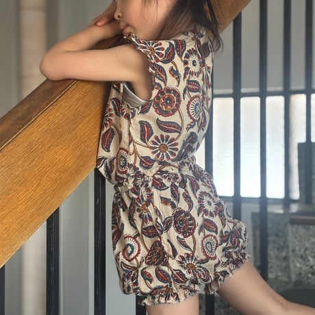 tita ハンドプリントミニフリルソデブラウス kids