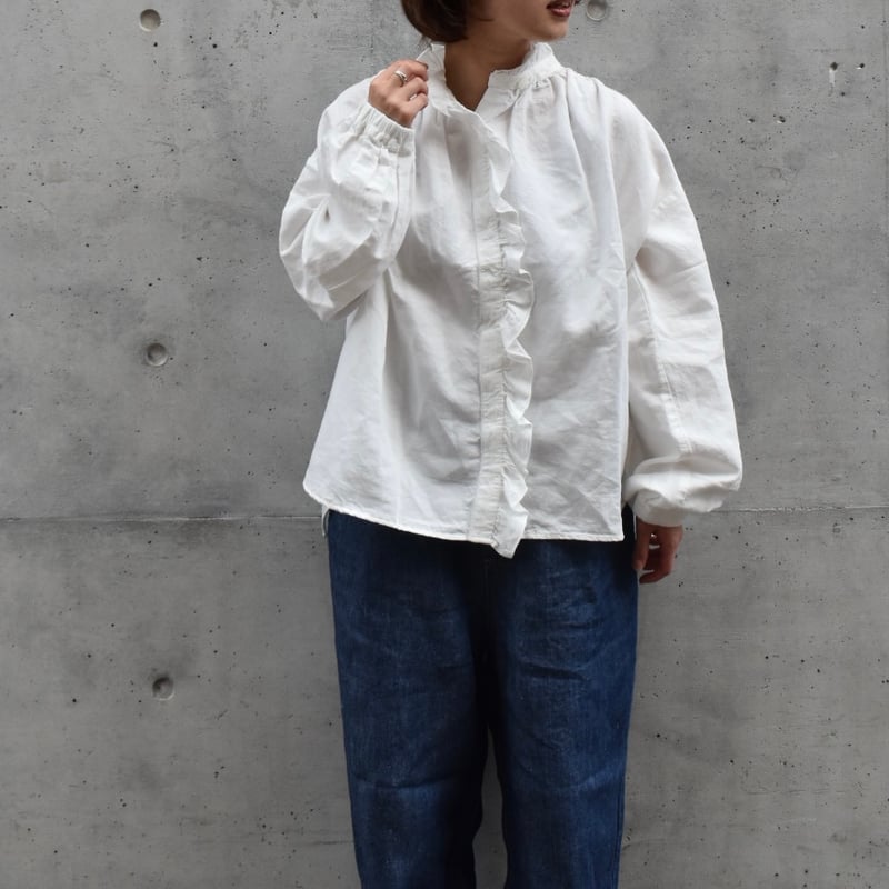 Hands of creation フリルカラーブラウス｜