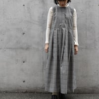 Hands of creation モヘアポプリン先染めセミAラインタック2wayワンピース