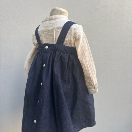 tita デニムロングエプロンワンピース  kids