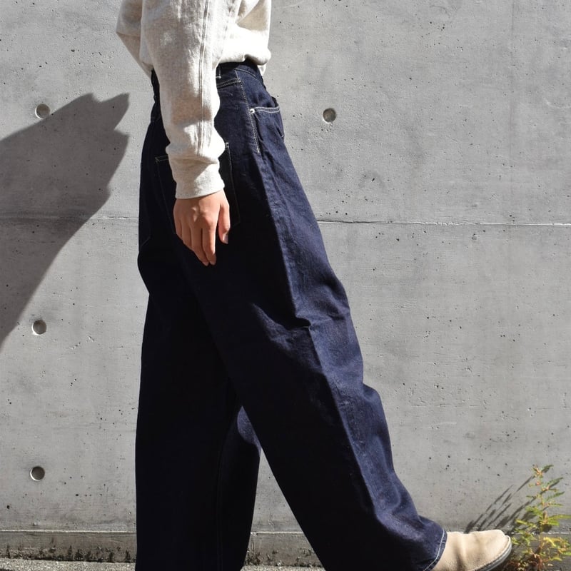 tumugu 12ozヴィンテージデニムワイドパンツ | pivoine