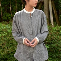 DAYS ヘリンボンシャーリングチュニック丈シャツ