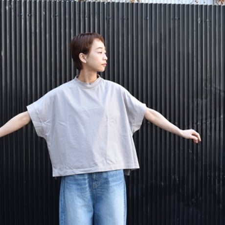 TISSU クラシック天竺モックネックドルマンTシャツ