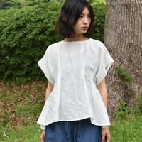 T_Tree リネンコットンタックブラウス