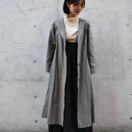 tita ハード天日ワッシャークルーネックコート
