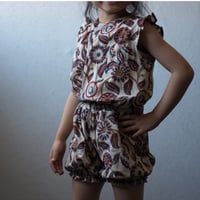 tita ハンドプリントミニフリルソデブラウス kids