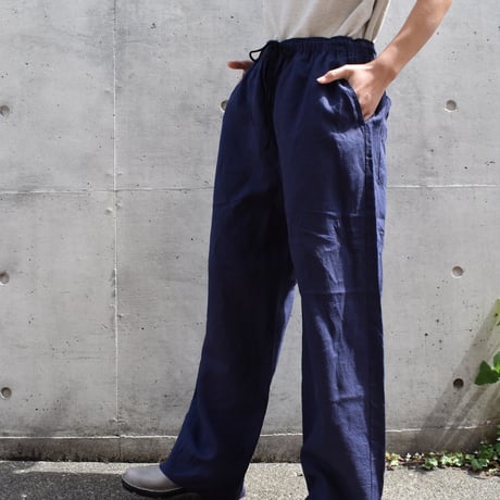 UNIVERSAL TISSU フレンチリネンストレートパンツ