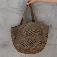 ラフィアかぎ編みトートバッグ